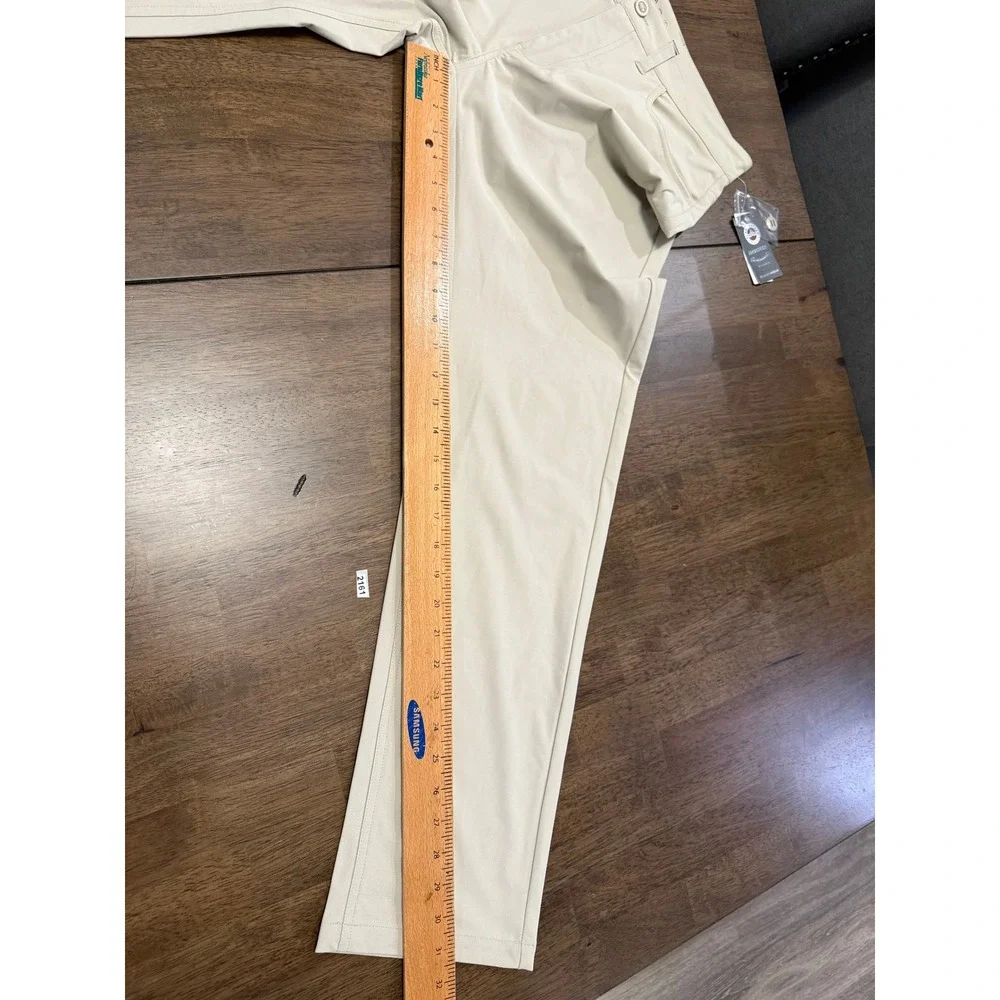 Flag & Anthem MadeFlex Performance Pants Mens 32/32 Stone Straight Leg Chino NEW